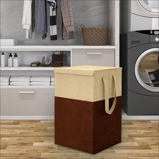 Laundry Bag - Foldable Laundry Basket With Lid & Handle